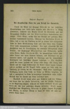 Achtes [i.e. Elftes] Kapitel. Die Ernestinische Linie bis zum Verlust der Kurwürde