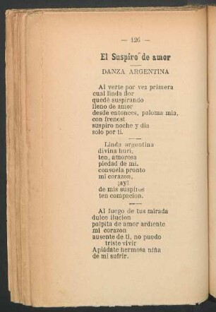 El suspiro de amor : Danza argentina