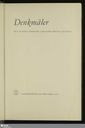 Denkmäler