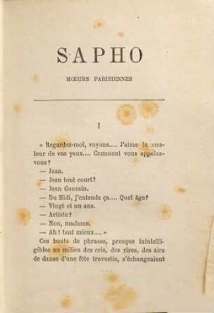 Sapho : mœurs parisiennes