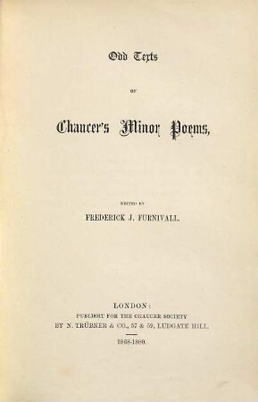 Odd texts of Chaucer's minor poems, 2