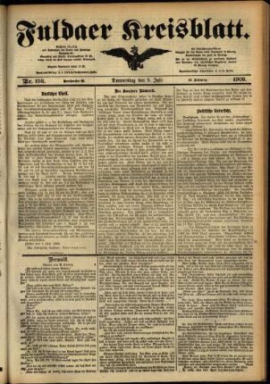 Ausgabe vom Donnerstag, den 08. Juli 1909.