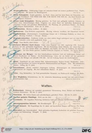 Waffen (Nr. 670-695)