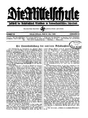 Die Vereinheitlichung des mittleren Schulwesens