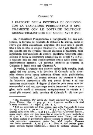Capitolo V. I Rapporti Della Dottrina Di Coluccio Con La Tradizione Pubblicistica E Specialmente Con Le Dottrine Politiche Giusnaturalistiche Dei Secoli XVI E XVII