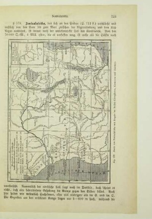 Karte von Zentralafrika mit Angaben der Reisen Livingstones, Camerons und Stanleys