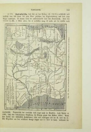 Karte von Zentralafrika mit Angaben der Reisen Livingstones, Camerons und Stanleys