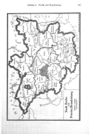 Karte: Stadt Berlin und Provinz Brandenburg
