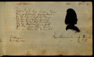 L[uise] H[ellerin] (Silhouette). Tuttlingen, 03.04.1782.