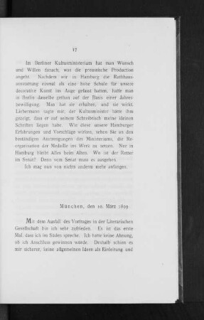 München, den 10. März 1899