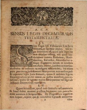 Dissertatio Juridica Inauguralis, De Sensu Legis Decemviralis Testamentariae