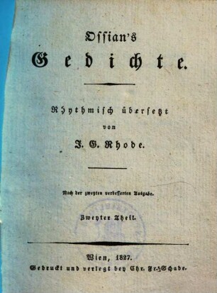 Ossian's Gedichte, 2