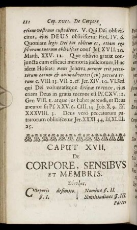 Caput XVII. De Corpore, Sensibus Et Membris