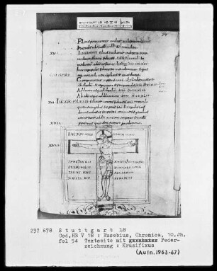 Eusebius Caesariensis, Canones Chronicorum — Crucifixus, Folio 54recto