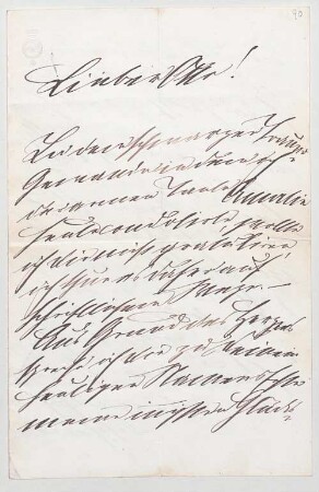 Ludwig II. von Bayern (1845 - 1886) Autographen: Brief von Ludwig II. an König Otto I. von Bayern - BSB Autogr.Cim. Ludwig .90