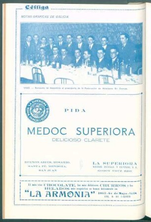 Vigo. - [Fotografía del] Banquete de despedida al presidente de la Federación de Atletismo Sr. Cuevas.