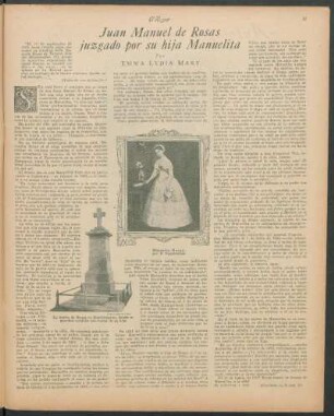 Juan Manuel de Rosas juzgado por su hija Manuelita