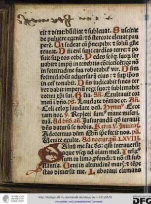 Ad nocturnum psalmus LXVIII