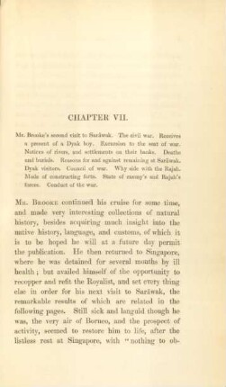 Chapter VII. Mr. Brooke's second to Sarawak ... The civil war ...