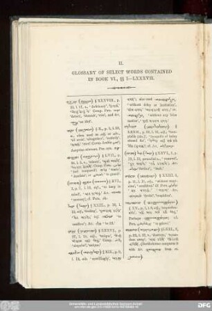 II. Glossary Of Select Words Contained In Book VI., §§ I—LXXXVII.