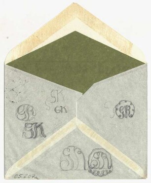 Kalligrafiestudien : Monogrammstudien zu den Initialen G K