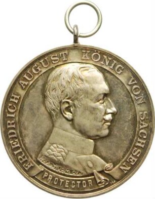 König Friedrich August III. - XXII. Mitteldeutsche Bundesschießen in Döbeln