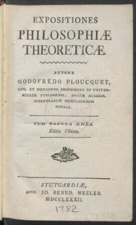 Expositiones Philosophiæ Theoreticæ