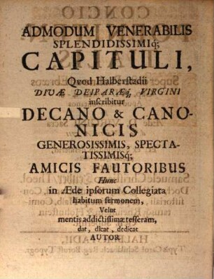 Concio poenitentialis super dicto Paulino ad Hebraeos VI, 4 - 8