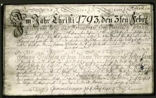 Taufbrief Gimmeldingen 1793