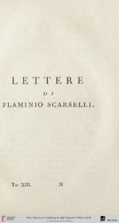 Lettere di Flaminio Scarselli