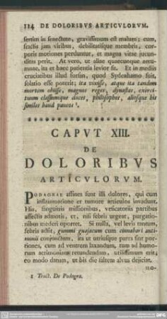 Caput XIII. De Doloribus Articulorum