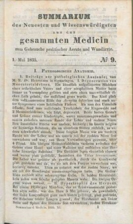 1. Mai 1835. No 9.
