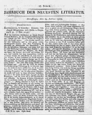 1800-07-29 : 13. Stück