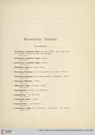 Terrakotten (Nr. 1-15)