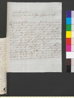 Brief von Rohden, Moritz von an Goethe, Johann Wolfgang von