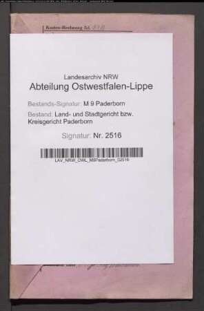 Erblasser: Westermeyer, Elisabeth, geb. Hoppe: