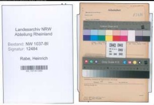 Entnazifizierung Heinrich Rabe , geb. 02.11.1889 (Kaufmann)