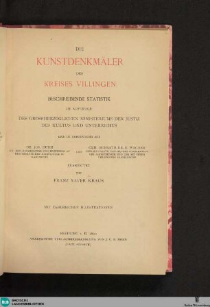 2: Die Kunstdenkmäler des Kreises Villingen : beschreibende Statistik