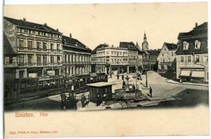 Eisleben. Plan mit Straßenbahnen