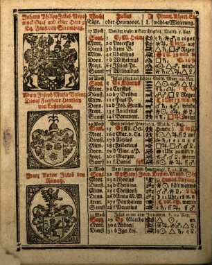 Hochfürstlich-wirzburgischer neu verbesserter ordinari Stadt- und Land-Kalender : nebst e. Anh. von d. Landwirthschaft. 1792