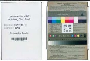 Entnazifizierung Marta Schneider , geb. 01.07.1899 ()