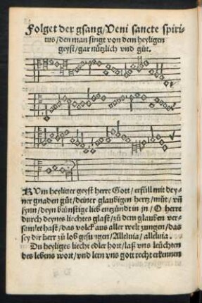 Folget der gsang/ Veni sancte spiritus ...