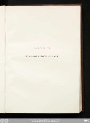Capitolo VI Le Popolazioni Somale
