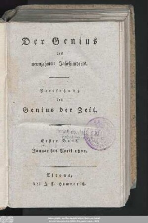 1.1801: Der Genius des neunzehnten Jahrhunderts