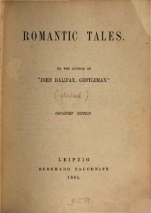 Romantic tales