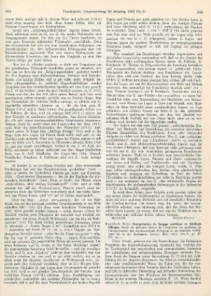 854-860 [Rezension] Barthel, Pierre, Interprétation du langage mythique et théologie biblique
