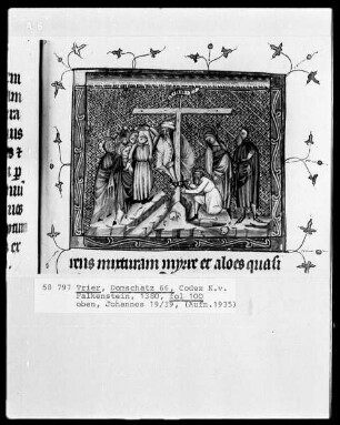 Perikopenbuch des Erzbischofs Kuno von Falkenstein: Die Kreuzabnahme