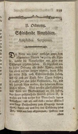 II. Ordnung. Schleichende Amphibien.