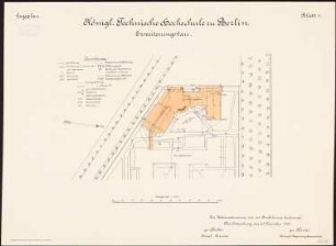 Technische Hochschule Berlin Erweiterungsbau, 1. Bauabschnitt: Lageplan