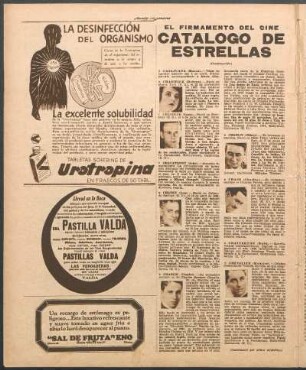 Catálogo de estrellas : El firmamento del cine